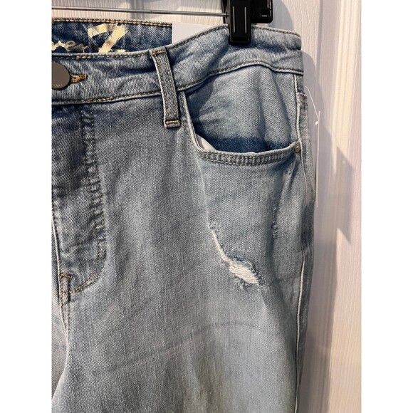Seven 7 Jeans Womens Sz 12 bombshell High Rise Boot Distressed retro stretch New - Picture 3 of 11